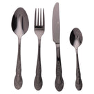 Villa d'Este Home Set de Cubiertos Wonderland - Negro - 24 piezas / 6 personas