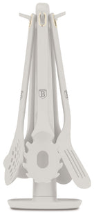 BerlingerHaus Set de Utensilios de Cocina con Soporte Mate Crema - Silicona - 6 piezas