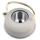 BerlingerHaus Tetera con Filtro de Acero Inoxidable - Hierro Fundido Mate Crema - 1 Litro