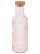 Cosy & Trendy Jarra con corcho - Jarra de agua - Raya - Rosa - 1 litro