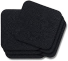 Posavasos Cookinglife - Cuero vegano - Negro - 10 x 10 cm - 6 unidades