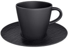 Villeroy & Boch Taza de café y platillo Manufacture Rock - Negro - 160 ml