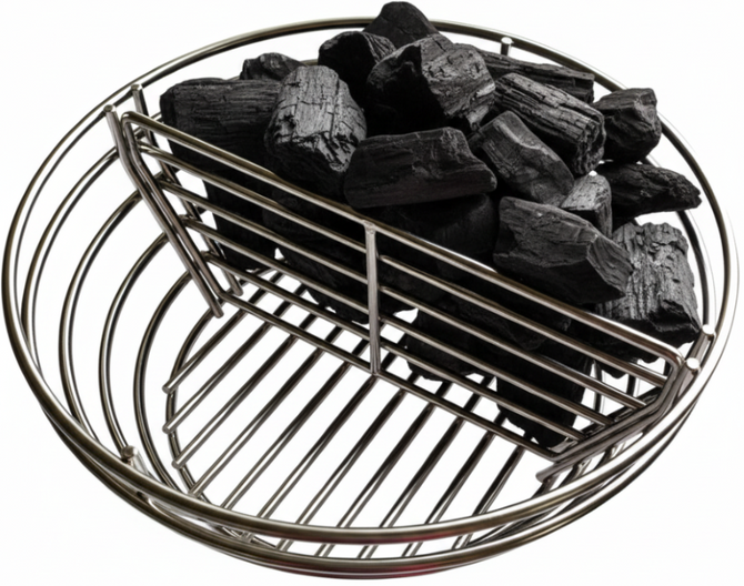Cesta para carbón de barbacoa