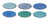 Platos para desayuno / postre Delice azul ø 19 cm - 6 piezas Cookinglife