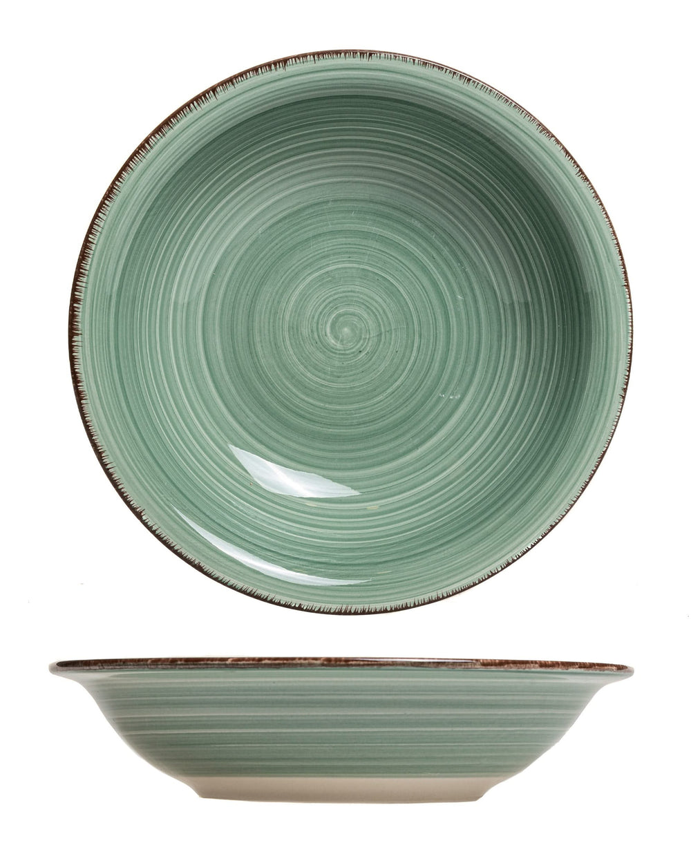 Platos hondos / para pasta Cookinglife Delice verde ø 21 cm - 6 piezas