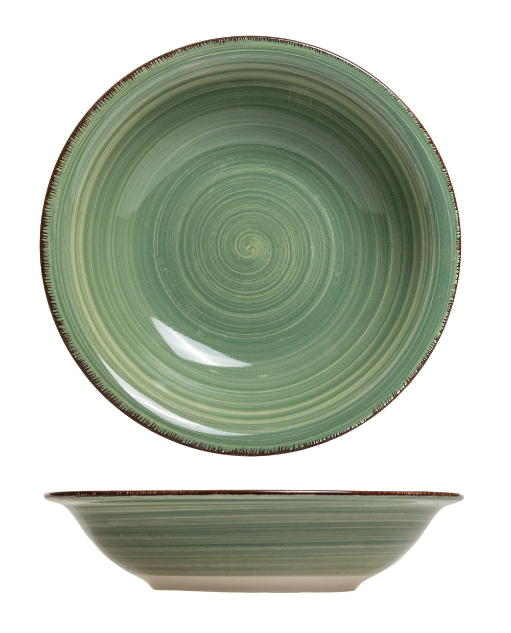 Platos hondos / para pasta Cookinglife Delice verde ø 21 cm - 6 piezas