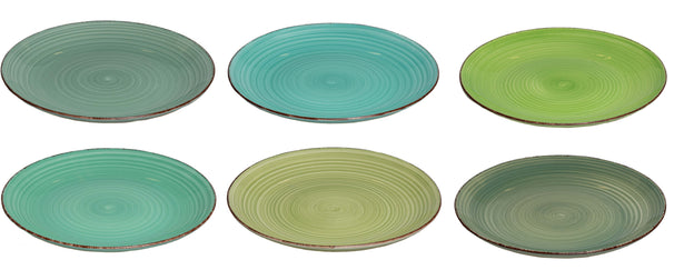 Platos llanos Cookinglife Delice verde ø 26,5 cm - 6 piezas