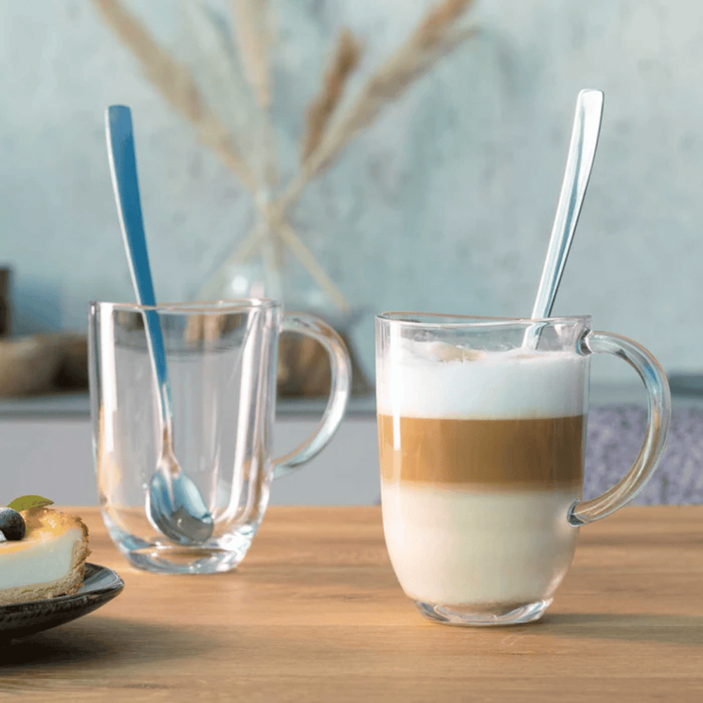 Leonardo Vasos para Latte Macchiato - Napoli 380 ml + 2 Cucharas - Resistente al calor