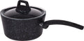 Cookinglife Cazo / cacerola con tapa - Black Speckle - Aluminio ø 18 cm / 2.2 litros - Apto para todas las fuentes de calor - recubrimiento antiadherente estándar