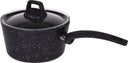 Cookinglife Cazo / cacerola con tapa - Black Speckle - Aluminio ø 18 cm / 2.2 litros - Apto para todas las fuentes de calor - recubrimiento antiadherente estándar