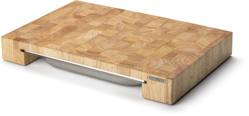 Continenta tabla de cortar con cajón de acero inoxidable - Madera - 48 x 33 cm