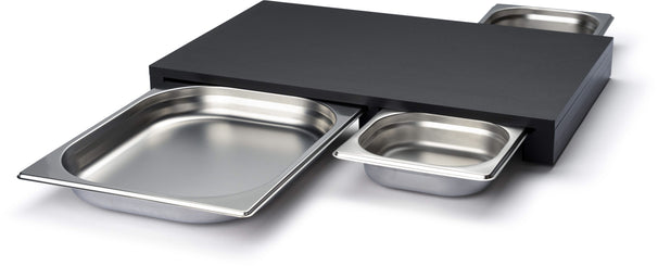 Continenta tabla de cortar con 3 bandejas de acero inoxidable - Duracore - 50 x 33 cm