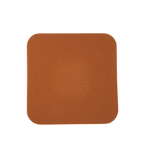 Posavasos - Cuero vegano - Negro / Cognac - reversible - 10 x 10 cm - 6 unidades - Cookinglife