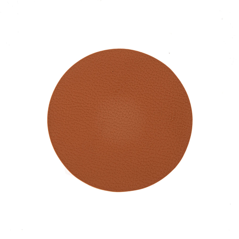 Posavasos Cookinglife - Cuero vegano - Negro / Cognac - reversible - ø 10 cm - 6 unidades