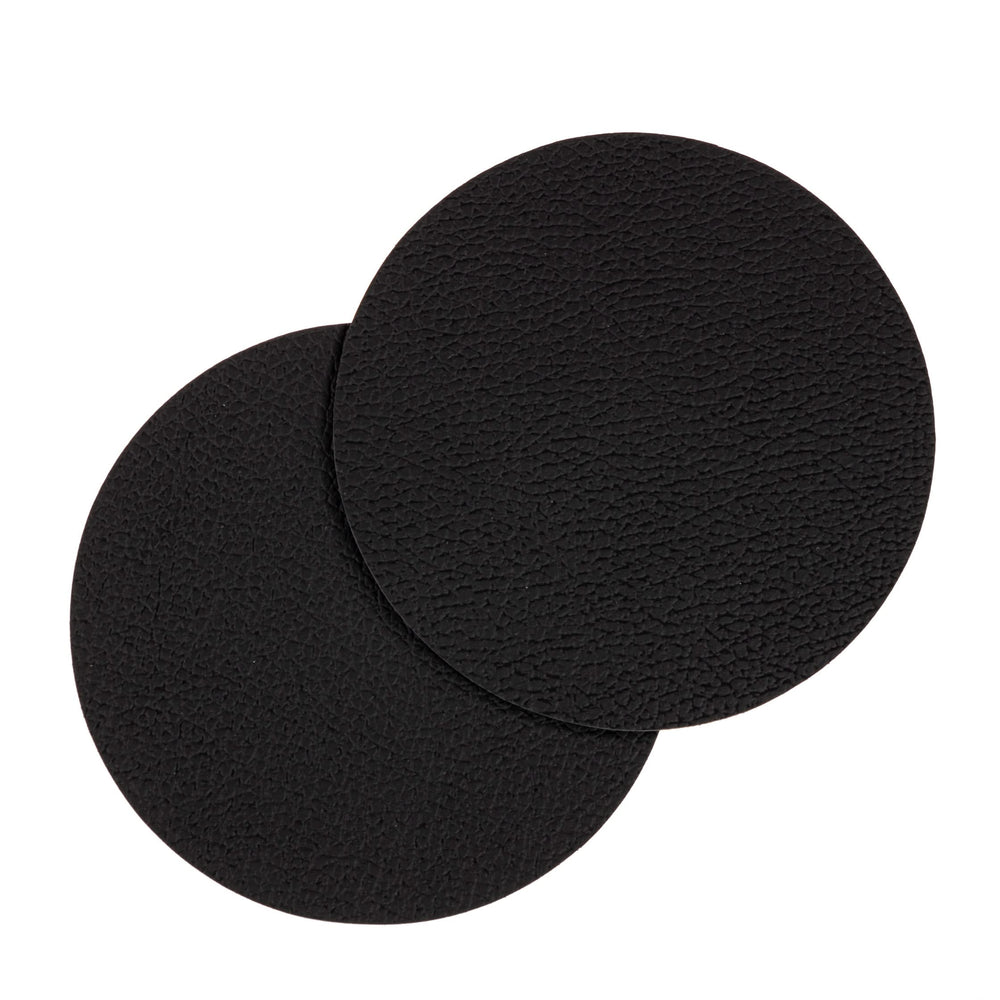 Posavasos Cookinglife - Cuero vegano - Negro - ø 10 cm - 6 unidades