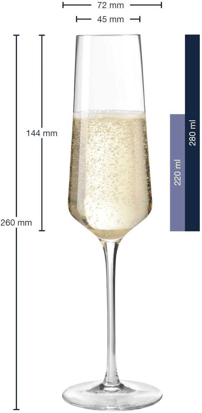 Copas de champán Leonardo - Flutes - Puccini - 280 ml - 6 piezas