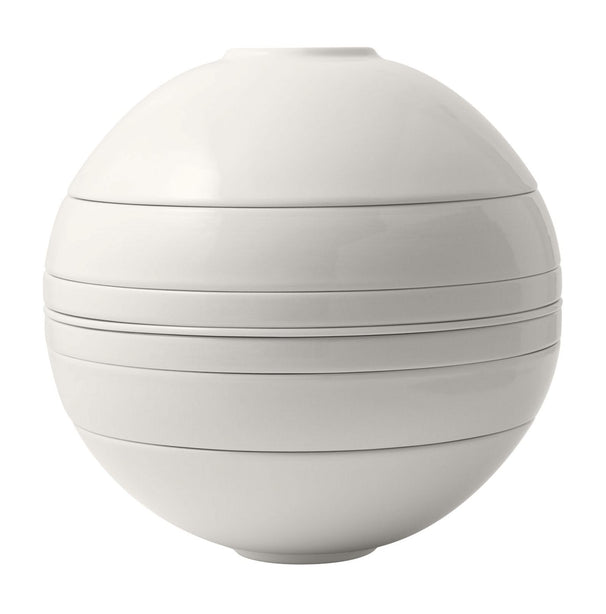 Set de vajilla Villeroy & Boch La Boule - Blanco 7 piezas / 2 personas - 2x cuenco, 2x fuente, 2x plato universal, 1x fuente para servir