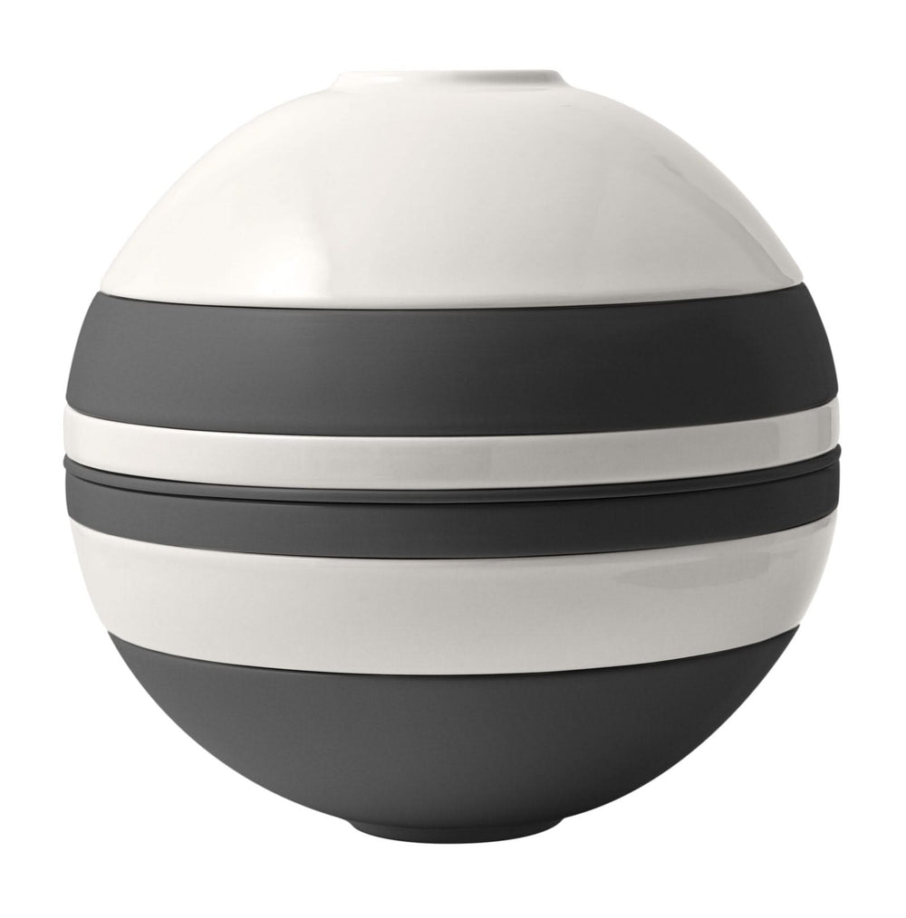 Set de vajilla Villeroy & Boch La Boule - Negro / Blanco 7 piezas / 2 personas - 2x cuenco, 2x fuente, 2x plato universal, 1x fuente para servir