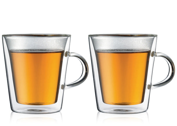 Bodum vaso de café / té de doble pared con asa Canteen - válvula patentada - 200 ml - 2 piezas