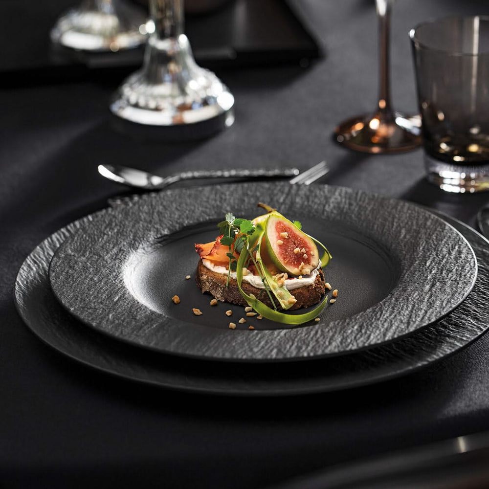 Plato para cena Villeroy & Boch Manufacture Rock - Negro - ø 27 cm
