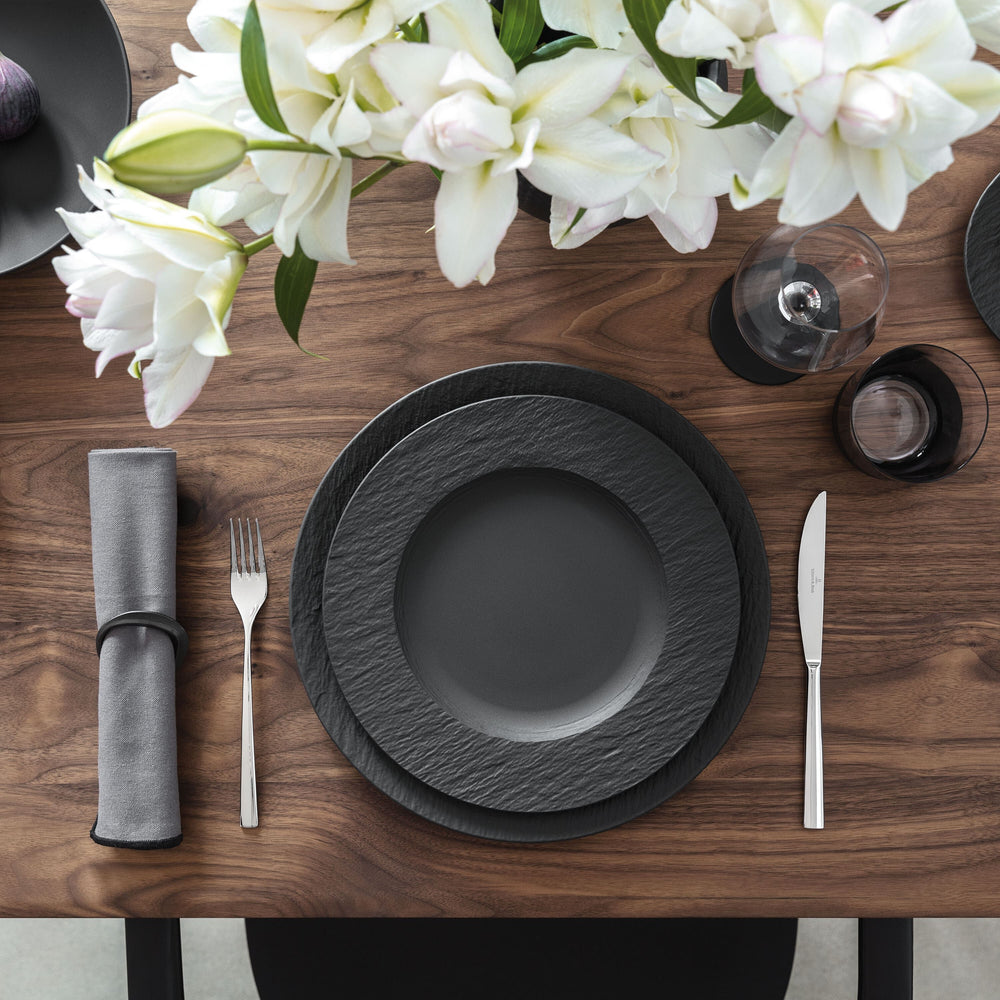 Plato para cena Villeroy & Boch Manufacture Rock - Negro - ø 27 cm