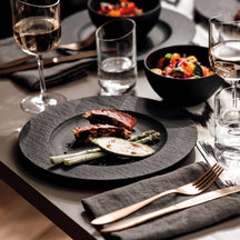Plato para cena Villeroy & Boch Manufacture Rock - Negro - ø 27 cm