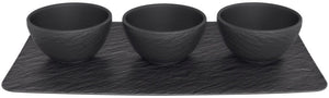 Villeroy & Boch Set de cuencos para salsas Manufacture Rock - Negro - 4 piezas
