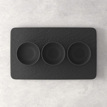 Villeroy & Boch Set de cuencos para salsas Manufacture Rock - Negro - 4 piezas