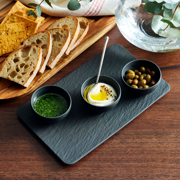 Villeroy & Boch Set de cuencos para salsas Manufacture Rock - Negro - 4 piezas
