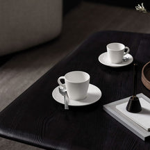 Taza y platillo de café Villeroy & Boch Manufacture Rock - Blanco - 160 ml