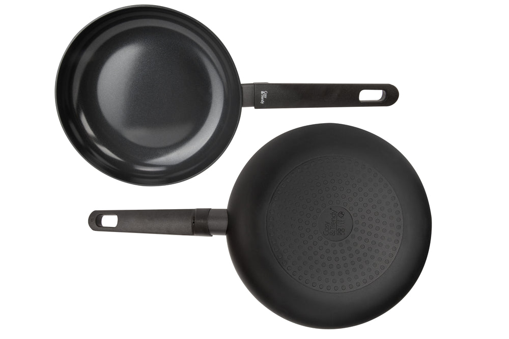 Set de sartenes Cookinglife Black Cera 2 piezas ø 24 y 28 cm - recubrimiento antiadherente cerámico