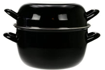 Cosy & Trendy Olla para mejillones - Negro - ø 24 cm / 5 litros - capa antiadherente esmaltada