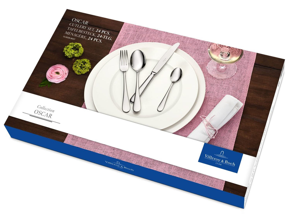 Juego de cubiertos Villeroy & Boch Oscar - Acero inoxidable - 24 piezas / 6 personas