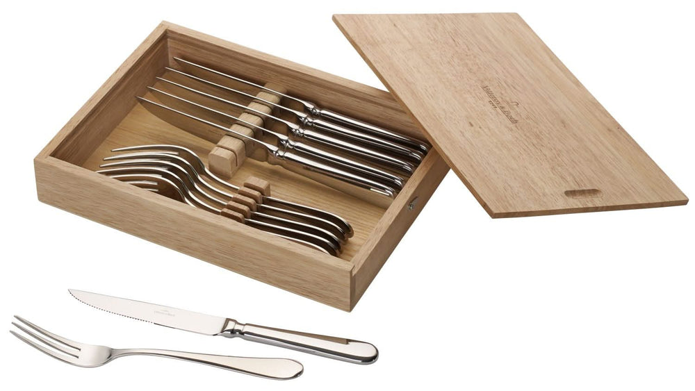 Villeroy & Boch Cubiertos para steak Oscar 12 piezas - Cuchillos y tenedores para steak