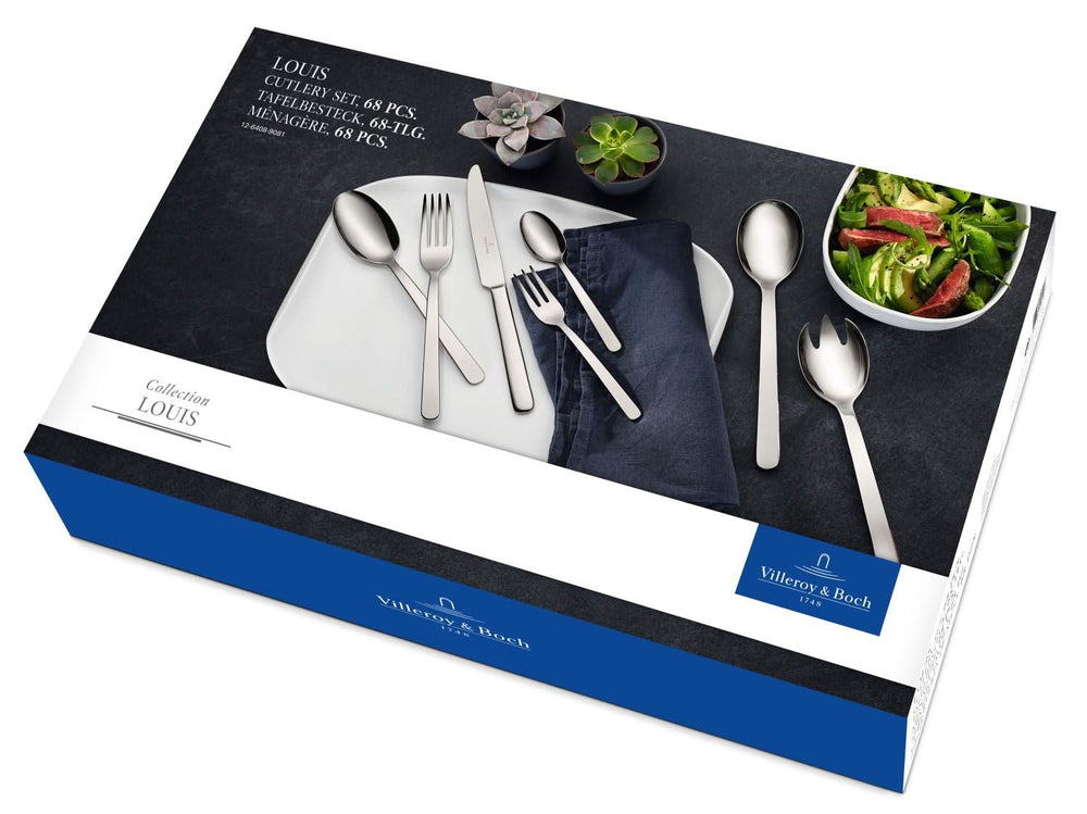 Juego de cubiertos Villeroy & Boch Louis - Acero inoxidable - 68 piezas / 12 personas