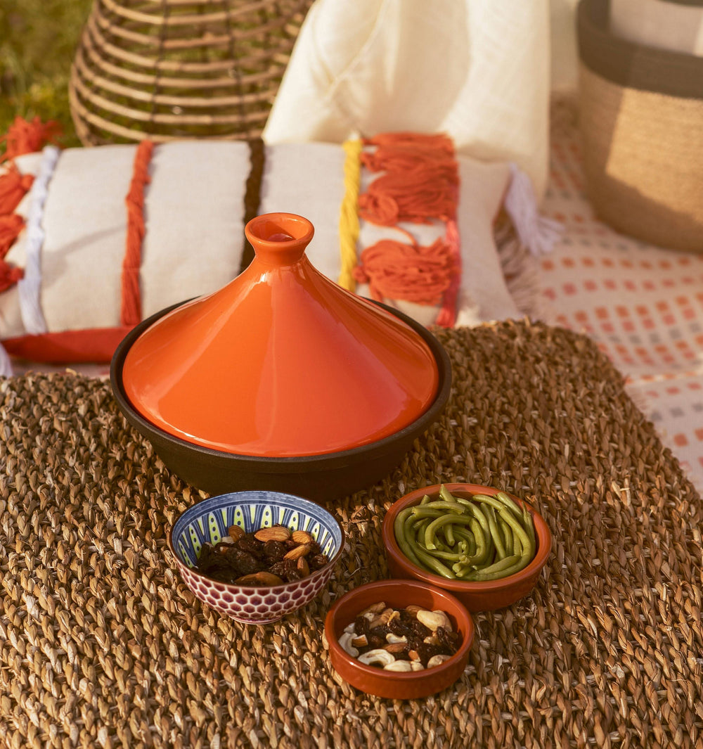 Tajine para inducción Cosy & Trendy - Negro / Naranja - ø 25 cm - sin recubrimiento antiadherente - apto para todas las fuentes de calor
