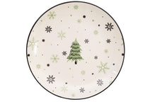 Cookinglife Juego de vajilla - Vajilla de Navidad - Cerámica - Verde 18 piezas / 6 personas - 6 platos de cena, 6 platos de desayuno & 6 cuencos