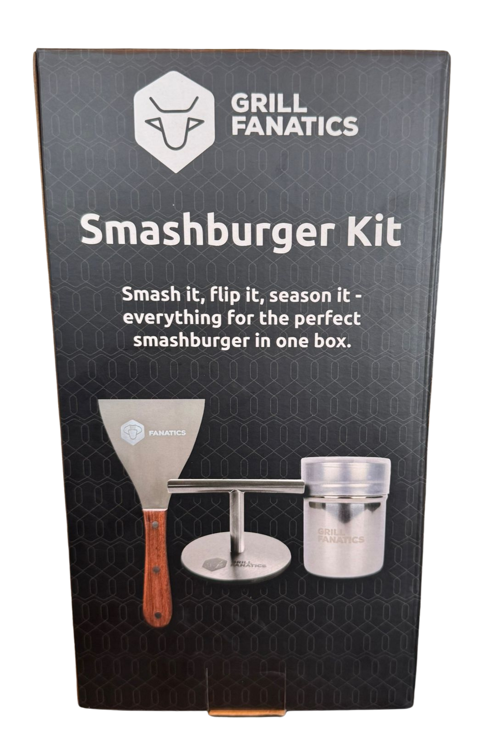 Cookinglife Grill Kit para Smashburger / Prensa para Smashburger, espátula para BBQ y salero para condimentos