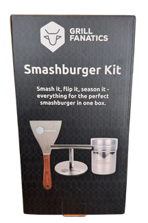 Cookinglife Grill Kit para Smashburger / Prensa para Smashburger, espátula para BBQ y salero para condimentos
