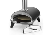 Horno para pizza ZiiPa Piana - A leña - con termómetro - Antracita - para pizzas de ø 30 cm - Piedra para pizza giratoria