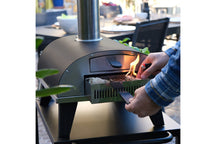 Horno para pizza ZiiPa Piana - A leña - con termómetro - Antracita - para pizzas de ø 30 cm - Piedra para pizza giratoria