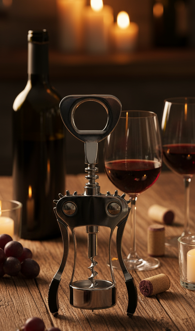 Sacacorchos de palanca con abridor de botellas Cookinglife