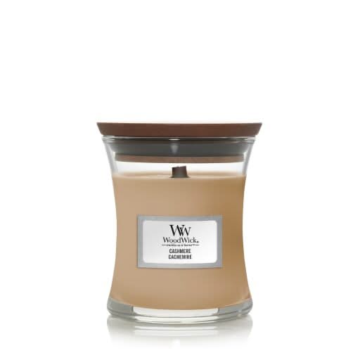 Vela aromática WoodWick Mini Cashmere - 8 cm / ø 7 cm - Vela en vaso - Mecha de madera