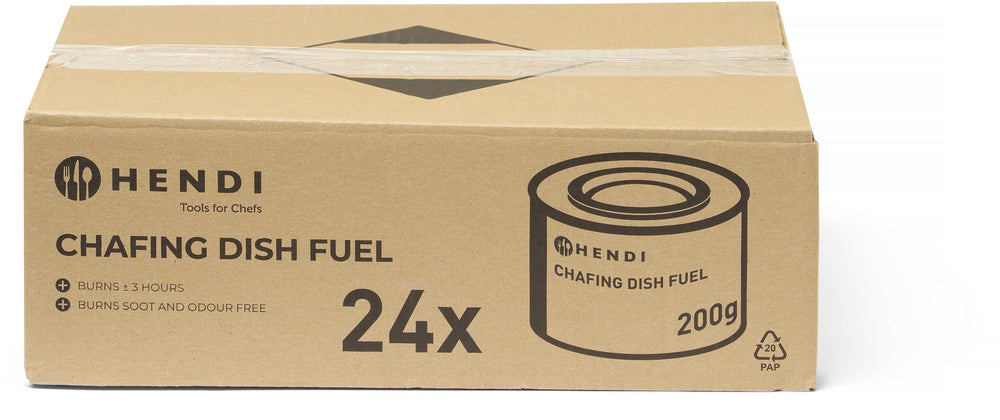 Pasta para quemar Hendi para Chafing Dish - 200 gramos - 24 unidades