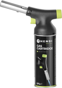 Encendedor para barbacoa Hendi / Quemador para crème brûlée / Soplete de cocina - con gas + Recargas extra de gas butano - 4 unidades