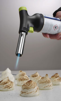 Encendedor para barbacoa Hendi / Quemador para crème brûlée / Soplete de cocina - con gas + Recargas extra de gas butano - 4 unidades