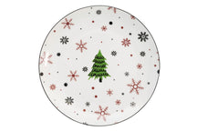Cookinglife Juego de vajilla - Vajilla navideña - Porcelana - Roja 18 piezas / 6 personas - 6 platos de cena, 6 platos de desayuno & 6 cuencos