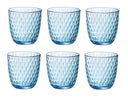 Vasos de agua Bormioli Rocco Slot - Azul - 290 ml - 6 piezas