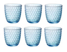 Vasos de agua Bormioli Rocco Slot - Azul - 290 ml - 6 piezas