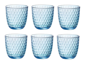 Vasos de agua Bormioli Rocco Slot - Azul - 290 ml - 6 piezas